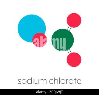 Chlorate anion, chemical structure. Skeletal formula Stock Photo - Alamy