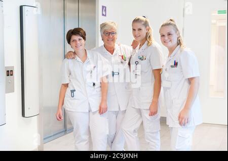 Team of nurses, portrait. Stock Photo