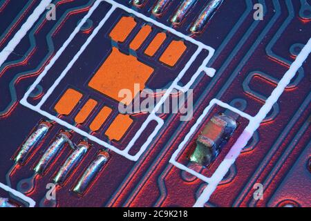 Printed circuit board. Stock Photo