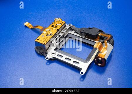 Camera shutter part. Stock Photo