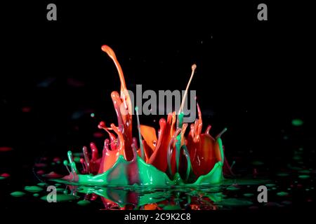 Splashing paint. Stock Photo