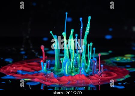 Splashing paint. Stock Photo