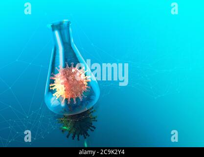 Coronavirus research, conceptual illustration, Stock Photo