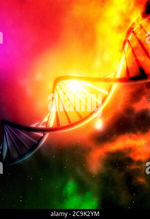 Panspermia, conceptual illustration. Panspermia is the theory that life ...