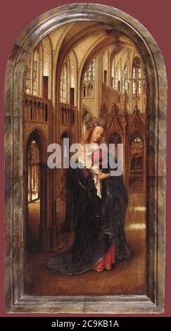 Jan van Eyck Madonna in the Church. Stock Photo