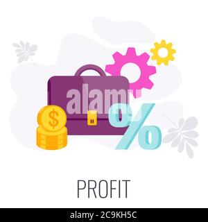 Profit Icon. Strategy, management and marketing Infographics. Stock Vector