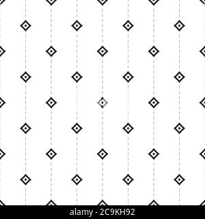 Seamless geometric pattern. Abstract seamless background of dotted and crossed line. Geometric shapes, cross, circle, rhombus, diagonal dotted line. Stock Vector
