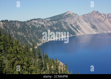 Crater Lake in Oregon, USA. Stock Photo