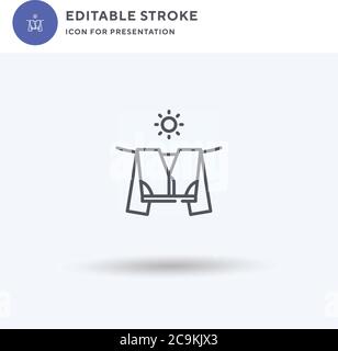 Dry icon vector, filled flat sign, solid pictogram isolated on white, logo illustration. Dry icon for presentation. Stock Vector