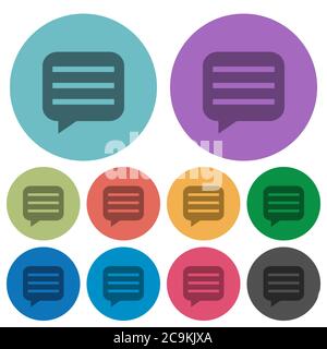 Message box with rows flat color icons in square frames on white ...