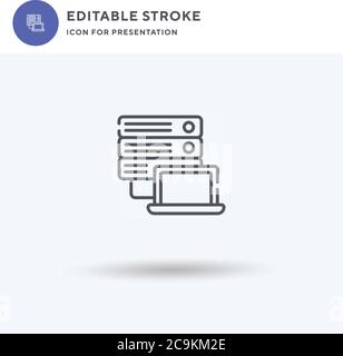 Hosting icon vector, filled flat sign, solid pictogram isolated on white, logo illustration. Hosting icon for presentation. Stock Vector