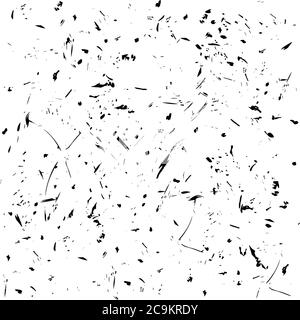 Simless pattern. Fine grain and scratches abstract black and white grunge background. Stock Vector