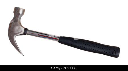 Hammer, carpenter tools. Isolated over white background Stock Photo