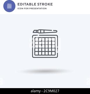 Cutting Mat icon vector, filled flat sign, solid pictogram isolated on white, logo illustration. Cutting Mat icon for presentation. Stock Vector