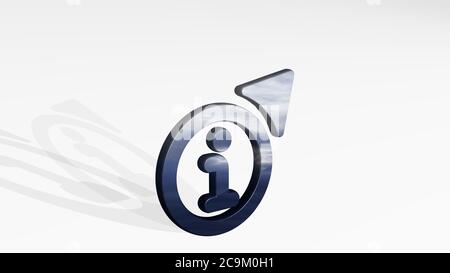 cursor alternate 3D icon casting shadow - 3D illustration for arrow and ...