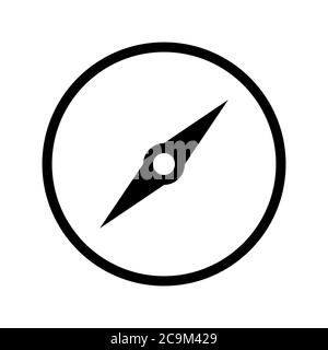 Compass icon black and white navigation equipment vector illustration ...
