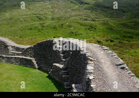 count Kerry in the south of Ireland looping around the Iveragh Peninsula section Sneem to Caherdaniel, large stone staigue fort Stock Photo