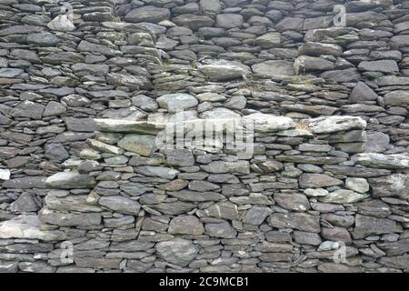 count Kerry in the south of Ireland looping around the Iveragh Peninsula section Sneem to Caherdaniel, large stone staigue fort Stock Photo