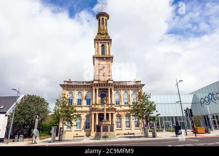 19th century Court House, now used as the burgh chambers, designed by the architect James Ingram (1859), High Street, Irvine, Ayrshire, Scotland, UK. Stock Photo