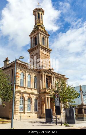 19th century Court House, now used as the burgh chambers, designed by the architect James Ingram (1859), High Street, Irvine, Ayrshire, Scotland, UK. Stock Photo