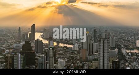 Cityscape and skyline of Bangkok City, Thailand. Stock Photo