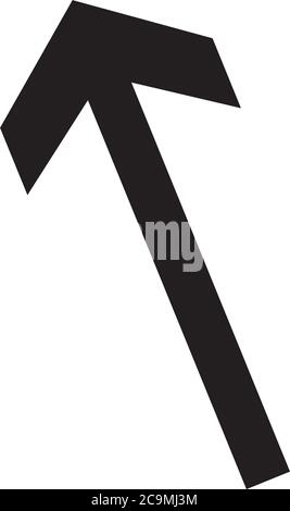 diagonal arrow up icon over white background, line style, vector ...