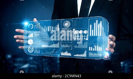 Big Data Technology for Business Finance Concept. Stock Photo