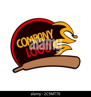Cooking logo or label. Emblem for restaurant or cafe menu design. Lettering vector illustration Stock Vector