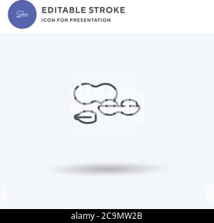 Peanuts icon vector, filled flat sign, solid pictogram isolated on white, logo illustration. Peanuts icon for presentation. Stock Vector