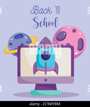 back to school, computer rocket planets science elementary education ...