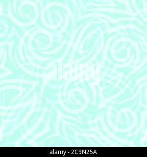 Vector seamless light pattern of lines on a turquoise background for decor. Texture for curtains fabrics or wrapping paper. Stock Vector