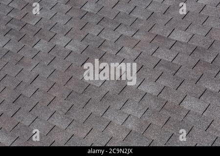 Roofing Shingles black and gray color, roof tile texture. Stock Photo