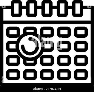 Operating system update time icon, outline style Stock Vector