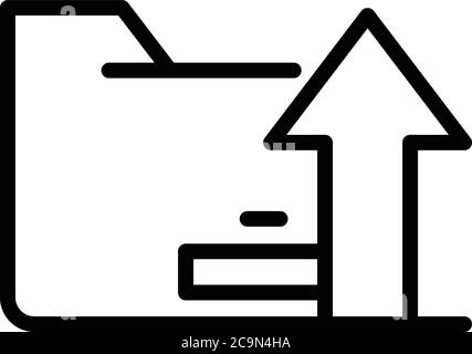 Operating system upload folder icon, outline style Stock Vector