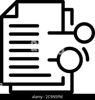 Documents remote access icon, outline style Stock Vector