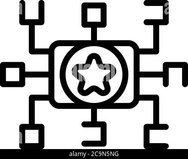 Operating system icon, outline style Stock Vector
