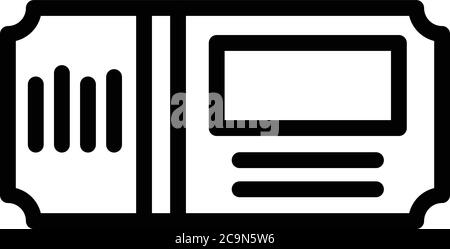 Bus ticket payment icon, outline style Stock Vector