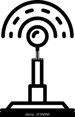 Tower remote access icon, outline style Stock Vector
