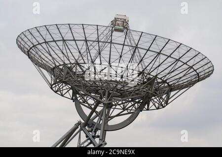 Radio telescope near the village of Westerbork, The Netherlands. Stock Photo