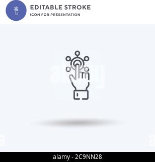 Touch icon vector, filled flat sign, solid pictogram isolated on white, logo illustration. Touch icon for presentation. Stock Vector