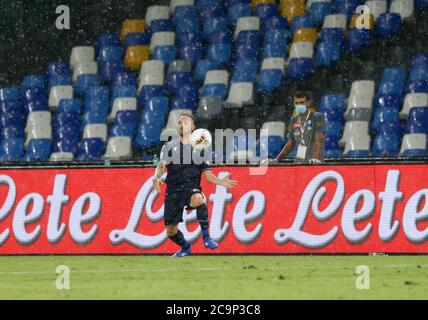 Naples, Campania, Italy. 1st Aug, 2020. During the Italian Serie A Football match SSC Napoli vs US Lazio on august 01, 2020 at the San Paolo stadium in Naples.In picture: Credit: Fabio Sasso/ZUMA Wire/Alamy Live News Stock Photo