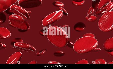 3d rendered illustration of several blood cells Stock Photo