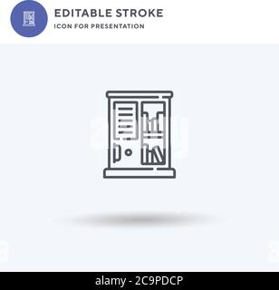 Lockers icon vector, filled flat sign, solid pictogram isolated on white, logo illustration. Lockers icon for presentation. Stock Vector
