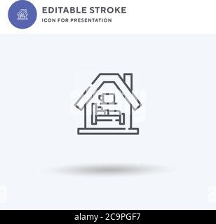Bnb icon vector, filled flat sign, solid pictogram isolated on white, logo illustration. Bnb icon for presentation. Stock Vector