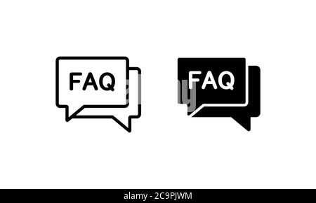 FAQ, frequently asked questions vector icon. Need help concept. Vector on isolated white background. EPS 10 Stock Vector