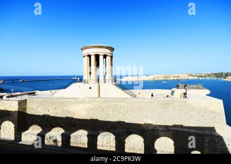 The Siege Bell War Memorial in Valletta, Malta Stock Photo