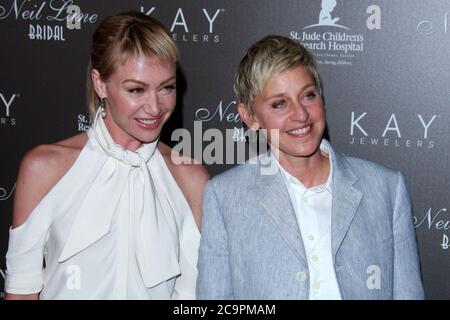 Hollywood, United States Of America. 22nd July, 2010. HOLLYWOOD, CA - JULY 22: Portia de Rossi Ellen DeGeneres arrive at celebrated jewelry designer Neil Lane's debut of his new bridal collection with Kay Jewelers held at Drai's Hollywood on July 22, 2010 in Hollywood, California People: Portia de Rossi Ellen DeGeneres Credit: Storms Media Group/Alamy Live News Stock Photo