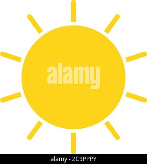 Sun Icon vector illustration on white background Stock Vector