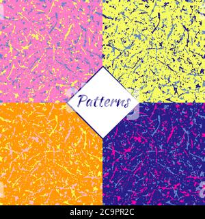 Simless pattern. Random lines element. Random chaotic lines and blots. Grunge background design. Stock Vector