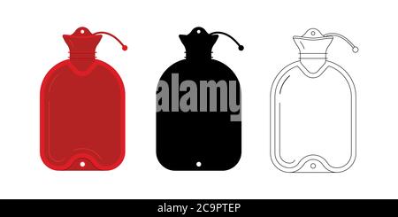 Medical warmer icon set isolated on white background. Stock Vector
